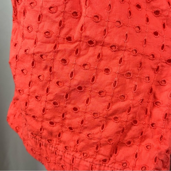 Old Navy Coral Size 4 Regular Lace Eyelet Cut Bermuda Style Shorts WAIST 16 - Picture 6 of 10